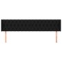 Cabecero de tela negro 203x16x78/88 cm de vidaXL, Cabeceros y pies de cama - Ref: Foro24-3119128, Precio: 76,99 €, Descuento: %