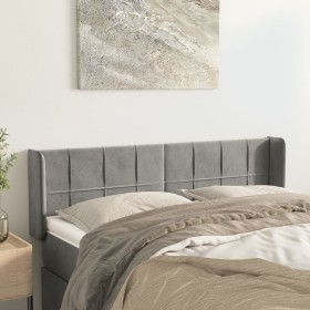 Light gray velvet headboard 147x16x78/88 cm by vidaXL, Headboards and footboards - Ref: Foro24-3118816, Price: 69,99 €, Disco...