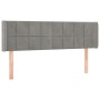 Cabecero de terciopelo gris claro 147x16x78/88 cm de vidaXL, Cabeceros y pies de cama - Ref: Foro24-3118816, Precio: 69,14 €,...