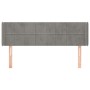 Cabecero de terciopelo gris claro 147x16x78/88 cm de vidaXL, Cabeceros y pies de cama - Ref: Foro24-3118816, Precio: 69,14 €,...