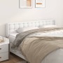 Cabecero de cuero sintético blanco 183x16x78/88 cm de vidaXL, Cabeceros y pies de cama - Ref: Foro24-3118871, Precio: 76,56 €...