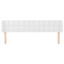 Cabecero de cuero sintético blanco 183x16x78/88 cm de vidaXL, Cabeceros y pies de cama - Ref: Foro24-3118871, Precio: 76,56 €...