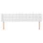 Cabecero de cuero sintético blanco 163x16x78/88 cm de vidaXL, Cabeceros y pies de cama - Ref: Foro24-3118865, Precio: 86,85 €...