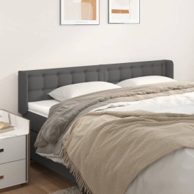 Gray synthetic leather headboard 203x16x78/88 cm by vidaXL, Headboards and footboards - Ref: Foro24-3118880, Price: 78,99 €, ...