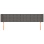 Cabecero de cuero sintético gris 203x16x78/88 cm de vidaXL, Cabeceros y pies de cama - Ref: Foro24-3118880, Precio: 82,98 €, ...