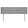 Cabecero de tela gris claro 163x16x78/88 cm de vidaXL, Cabeceros y pies de cama - Ref: Foro24-3119110, Precio: 93,12 €, Descu...