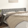 Light gray velvet headboard 203x16x78/88 cm by vidaXL, Headboards and footboards - Ref: Foro24-3119170, Price: 91,99 €, Disco...