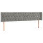 Light gray velvet headboard 203x16x78/88 cm by vidaXL, Headboards and footboards - Ref: Foro24-3119170, Price: 91,99 €, Disco...