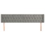 Light gray velvet headboard 203x16x78/88 cm by vidaXL, Headboards and footboards - Ref: Foro24-3119170, Price: 91,99 €, Disco...