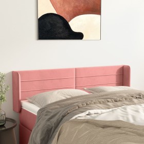 Pink velvet headboard 147x16x78/88 cm by vidaXL, Headboards and footboards - Ref: Foro24-3118961, Price: 69,99 €, Discount: %