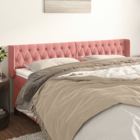 Cabecero de terciopelo rosa 203x16x78/88 cm de vidaXL, Cabeceros y pies de cama - Ref: Foro24-3119175, Precio: 95,99 €, Descu...