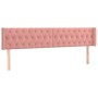 Cabecero de terciopelo rosa 203x16x78/88 cm de vidaXL, Cabeceros y pies de cama - Ref: Foro24-3119175, Precio: 95,48 €, Descu...