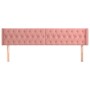 Cabecero de terciopelo rosa 203x16x78/88 cm de vidaXL, Cabeceros y pies de cama - Ref: Foro24-3119175, Precio: 95,48 €, Descu...