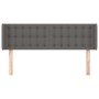 Cabecero de cuero sintético gris 147x16x78/88 cm de vidaXL, Cabeceros y pies de cama - Ref: Foro24-3118862, Precio: 72,78 €, ...