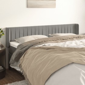 Cabecero de terciopelo gris claro 163x16x78/88 cm de vidaXL, Cabeceros y pies de cama - Ref: Foro24-3119060, Precio: 71,21 €,...