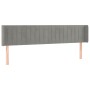 Light gray velvet headboard 163x16x78/88 cm by vidaXL, Headboards and footboards - Ref: Foro24-3119060, Price: 71,40 €, Disco...