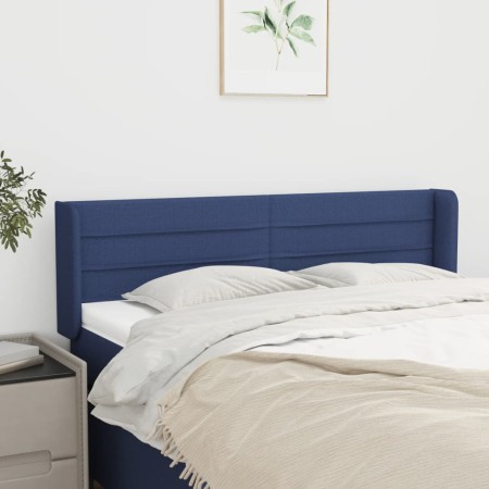 Cabecero de tela azul 147x16x78/88 cm de vidaXL, Cabeceros y pies de cama - Ref: Foro24-3118912, Precio: 64,99 €, Descuento: %