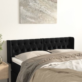 Cabecero de terciopelo negro 163x16x78/88 cm de vidaXL, Cabeceros y pies de cama - Ref: Foro24-3119160, Precio: 86,99 €, Desc...