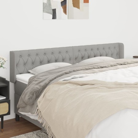 Light gray fabric headboard 203x16x78/88 cm by vidaXL, Headboards and footboards - Ref: Foro24-3119126, Price: 84,85 €, Disco...