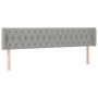 Light gray fabric headboard 203x16x78/88 cm by vidaXL, Headboards and footboards - Ref: Foro24-3119126, Price: 84,85 €, Disco...