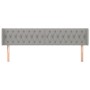 Light gray fabric headboard 203x16x78/88 cm by vidaXL, Headboards and footboards - Ref: Foro24-3119126, Price: 84,85 €, Disco...