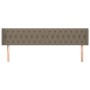 Cabecero de tela gris taupe 203x16x78/88 cm de vidaXL, Cabeceros y pies de cama - Ref: Foro24-3119130, Precio: 96,76 €, Descu...