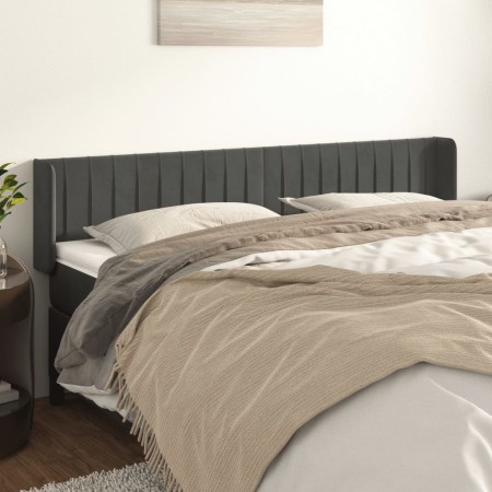 Dark gray velvet headboard 163x16x78/88 cm by vidaXL, Headboards and footboards - Ref: Foro24-3119061, Price: 71,09 €, Discou...