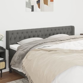 Dark gray fabric headboard 203x16x78/88 cm by vidaXL, Headboards and footboards - Ref: Foro24-3119127, Price: 92,99 €, Discou...