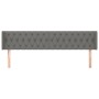 Dark gray fabric headboard 203x16x78/88 cm by vidaXL, Headboards and footboards - Ref: Foro24-3119127, Price: 92,99 €, Discou...