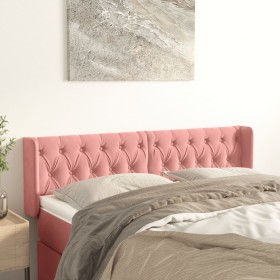 Cabecero de terciopelo rosa 147x16x78/88 cm de vidaXL, Cabeceros y pies de cama - Ref: Foro24-3119157, Precio: 83,73 €, Descu...