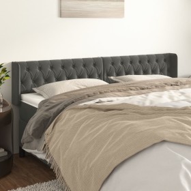 Dark gray velvet headboard 203x16x78/88 cm by vidaXL, Headboards and footboards - Ref: Foro24-3119171, Price: 80,22 €, Discou...