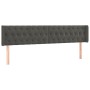 Cabecero de terciopelo gris oscuro 203x16x78/88 cm de vidaXL, Cabeceros y pies de cama - Ref: Foro24-3119171, Precio: 80,33 €...