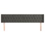 Cabecero de terciopelo gris oscuro 203x16x78/88 cm de vidaXL, Cabeceros y pies de cama - Ref: Foro24-3119171, Precio: 80,33 €...