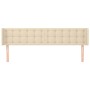 Cabecero de tela color crema 183x16x78/88 cm de vidaXL, Cabeceros y pies de cama - Ref: Foro24-3119221, Precio: 75,65 €, Desc...