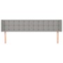 Cabecero de tela gris claro 183x16x78/88 cm de vidaXL, Cabeceros y pies de cama - Ref: Foro24-3119216, Precio: 70,59 €, Descu...