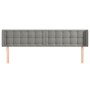 Cabecero de terciopelo gris claro 163x16x78/88 cm de vidaXL, Cabeceros y pies de cama - Ref: Foro24-3119256, Precio: 76,04 €,...