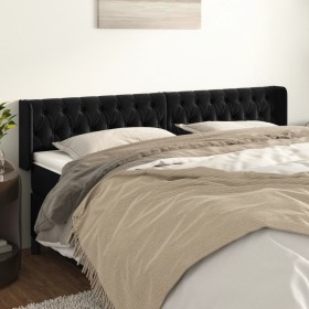 Black velvet headboard 203x16x78/88 cm by vidaXL, Headboards and footboards - Ref: Foro24-3119172, Price: 95,99 €, Discount: %