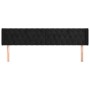 Black velvet headboard 203x16x78/88 cm by vidaXL, Headboards and footboards - Ref: Foro24-3119172, Price: 95,99 €, Discount: %