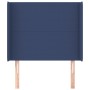 Headboard with blue fabric ears 103x16x118/128 cm by vidaXL, Headboards and footboards - Ref: Foro24-3119296, Price: 76,99 €,...