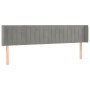 Light gray velvet headboard 183x16x78/88 cm by vidaXL, Headboards and footboards - Ref: Foro24-3119066, Price: 74,58 €, Disco...