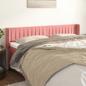 Cabecero de terciopelo rosa 203x16x78/88 cm de vidaXL, Cabeceros y pies de cama - Ref: Foro24-3119077, Precio: 76,99 €, Descu...