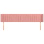 Cabecero de terciopelo rosa 203x16x78/88 cm de vidaXL, Cabeceros y pies de cama - Ref: Foro24-3119077, Precio: 77,45 €, Descu...