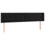 Black velvet headboard 183x16x78/88 cm by vidaXL, Headboards and footboards - Ref: Foro24-3119166, Price: 94,91 €, Discount: %