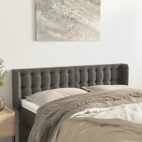 Dark gray velvet headboard 147x16x78/88 cm by vidaXL, Headboards and footboards - Ref: Foro24-3119251, Price: 72,66 €, Discou...