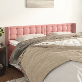 Cabecero de terciopelo rosa 163x16x78/88 cm de vidaXL, Cabeceros y pies de cama - Ref: Foro24-3119261, Precio: 74,33 €, Descu...