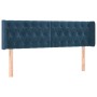 Cabecero de terciopelo azul oscuro 163x16x78/88 cm de vidaXL, Cabeceros y pies de cama - Ref: Foro24-3119162, Precio: 86,32 €...