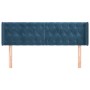 Cabecero de terciopelo azul oscuro 163x16x78/88 cm de vidaXL, Cabeceros y pies de cama - Ref: Foro24-3119162, Precio: 86,32 €...