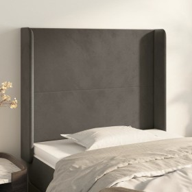 Headboard with dark gray velvet ears 83x16x118/128 cm by vidaXL, Headboards and footboards - Ref: Foro24-3119331, Price: 70,9...