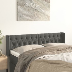 Dark gray velvet headboard 163x16x78/88 cm by vidaXL, Headboards and footboards - Ref: Foro24-3119159, Price: 87,30 €, Discou...