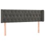 Cabecero de terciopelo gris oscuro 163x16x78/88 cm de vidaXL, Cabeceros y pies de cama - Ref: Foro24-3119159, Precio: 87,30 €...